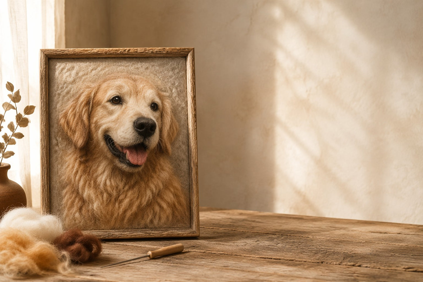 Custom Wool-Felted Pet Portrait